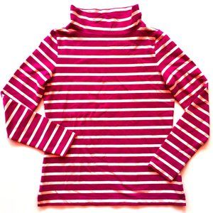 Lands End Striped Turtleneck Sweatshirt